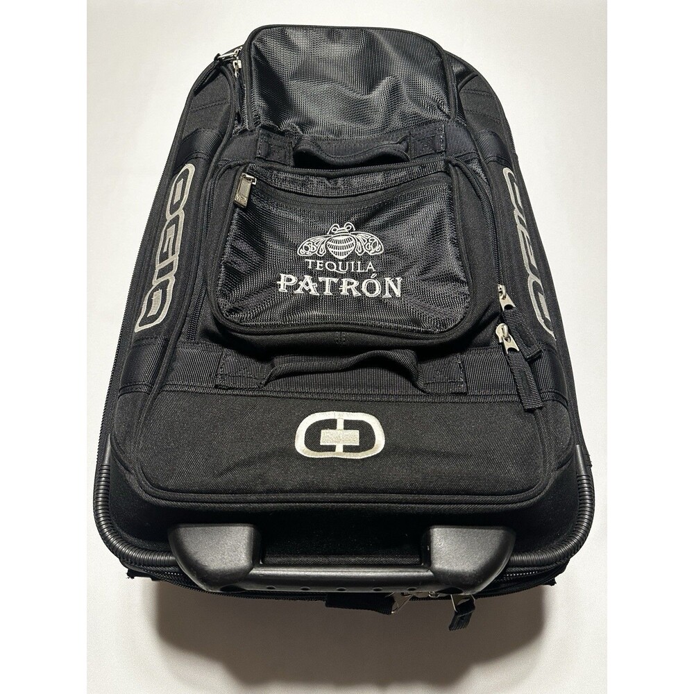 Patron Tequila OGIO Layover Luggage Rolling Suitcase Carry-On Alcohol Rare READ